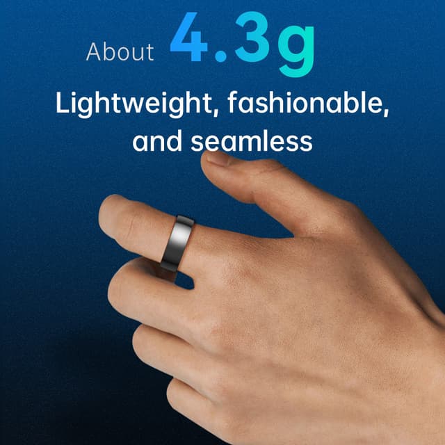 Smart Ring R1000 – Søvnmonitor, Bluetooth 5.0, Blood Oxygen Monitor Sort 11