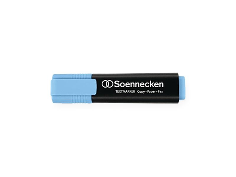 Soennecken Textmarker Blau Textmarker mit Tinte auf Wasserbasis