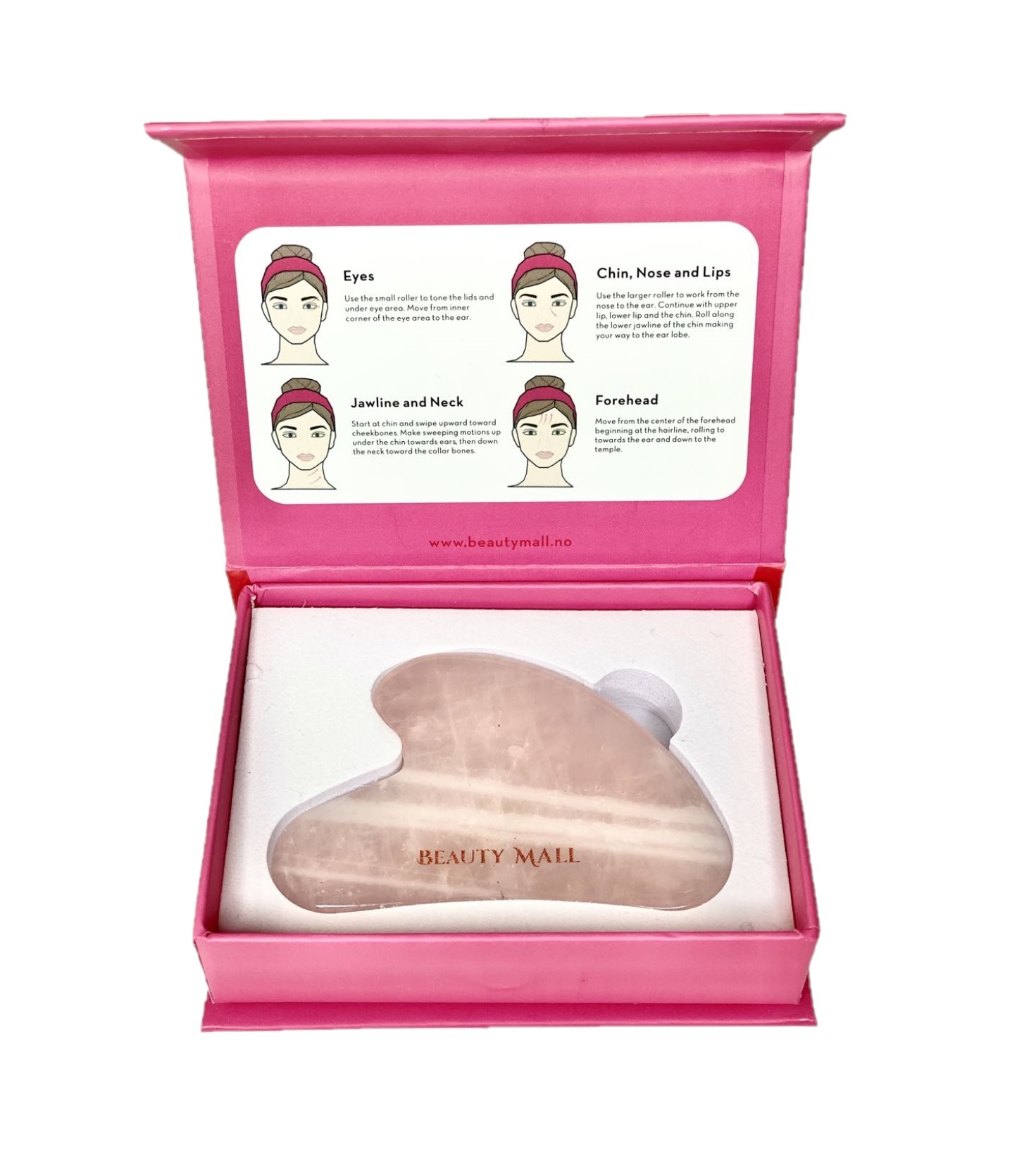 Beauty Mall Jade Premium Rose Quartz Gua Sha