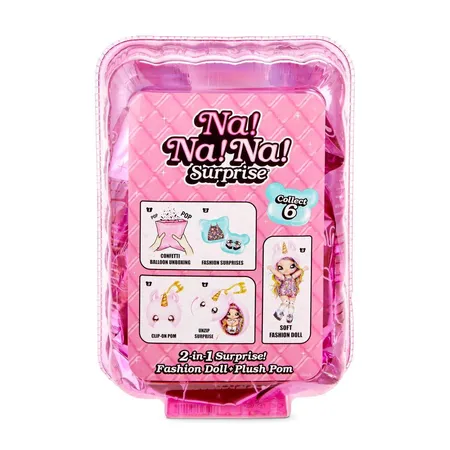 MGA Entertainment Na! Na! Na! Surprise Doll 2in1 Puppe mit Plüsch-Anhänger, 1 Stück, sortiert