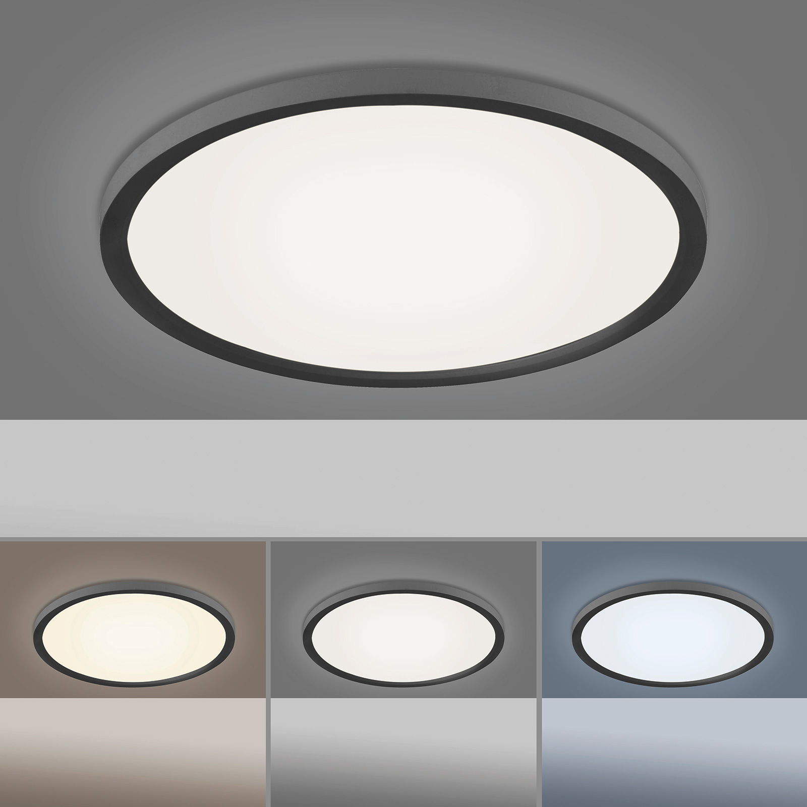 LED-Deckenleuchte - schwarz - ∅ 40 cm