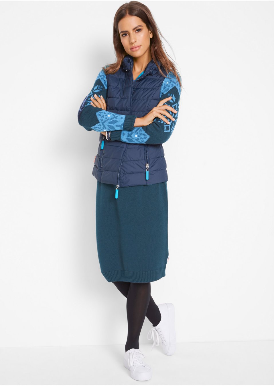 Robe en maille à motif norvégien