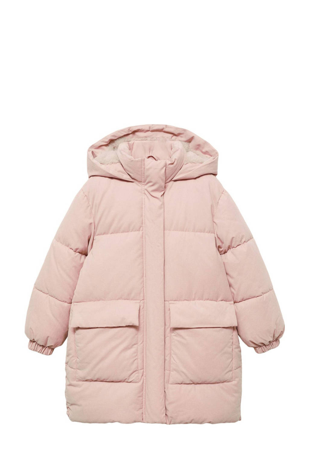 Mango Kids gewatteerde jas roze