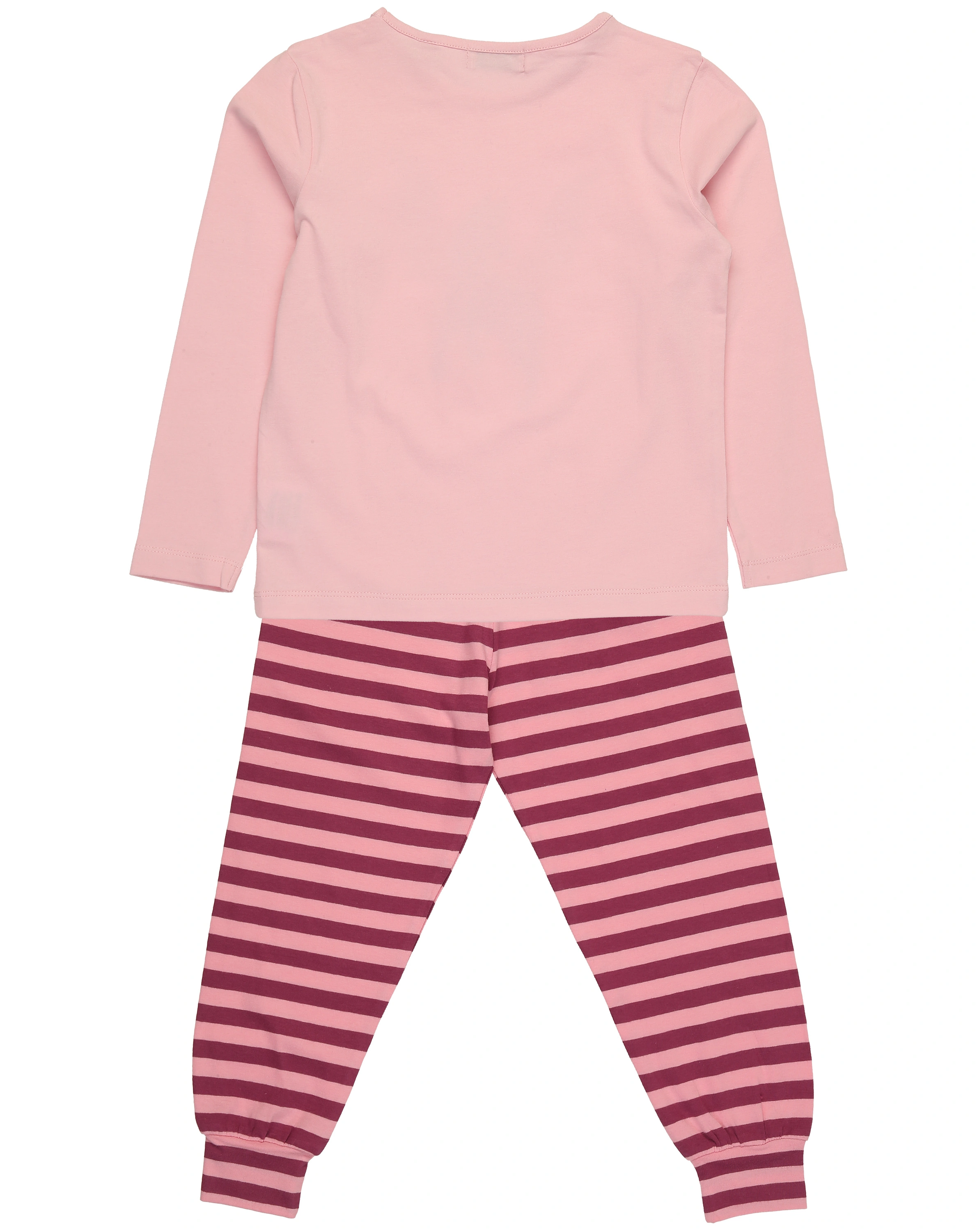 Schlafanzug PEGASUS lang in rosa/dunklelrot