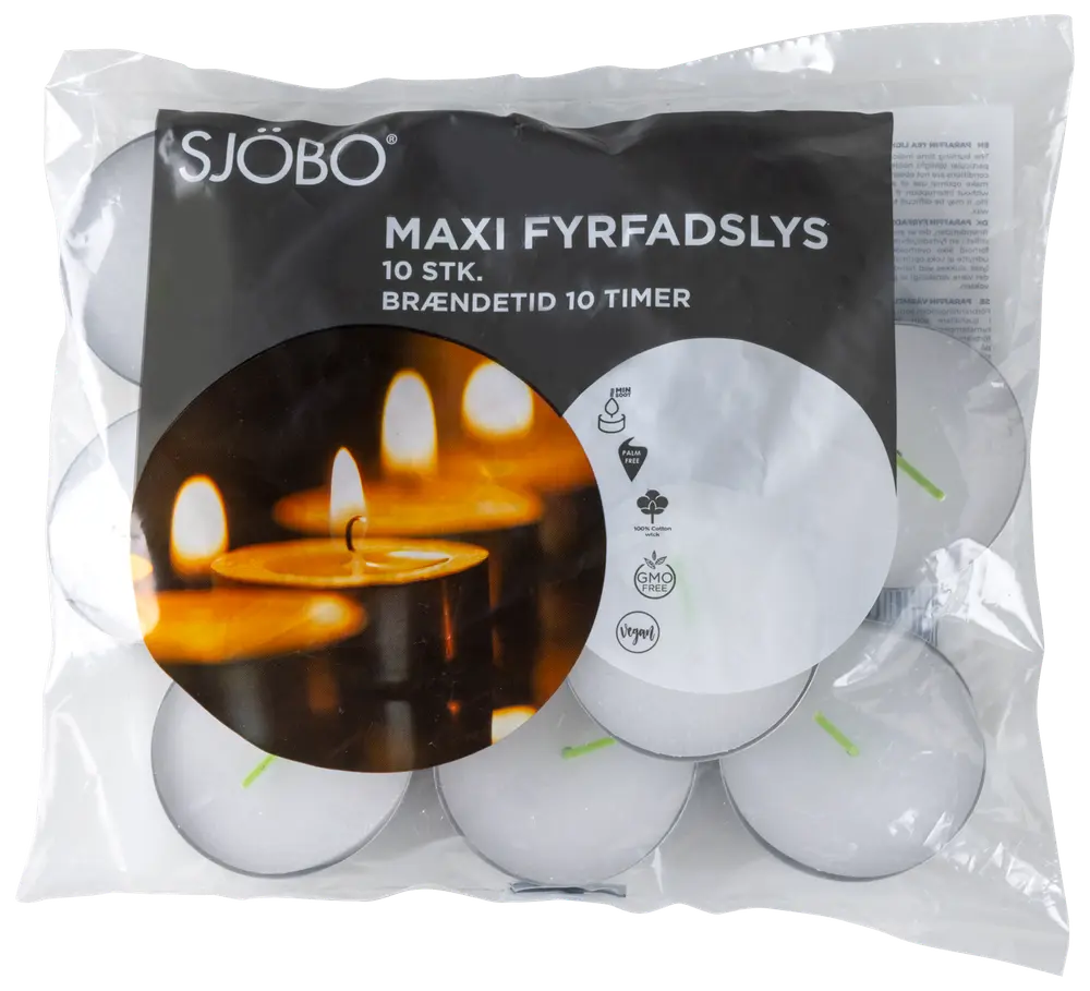 Fyrfadslys maxi 10-pak