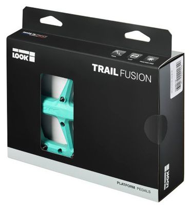 Paire de Pédales Plates Look Trail Fusion Bleu Ice