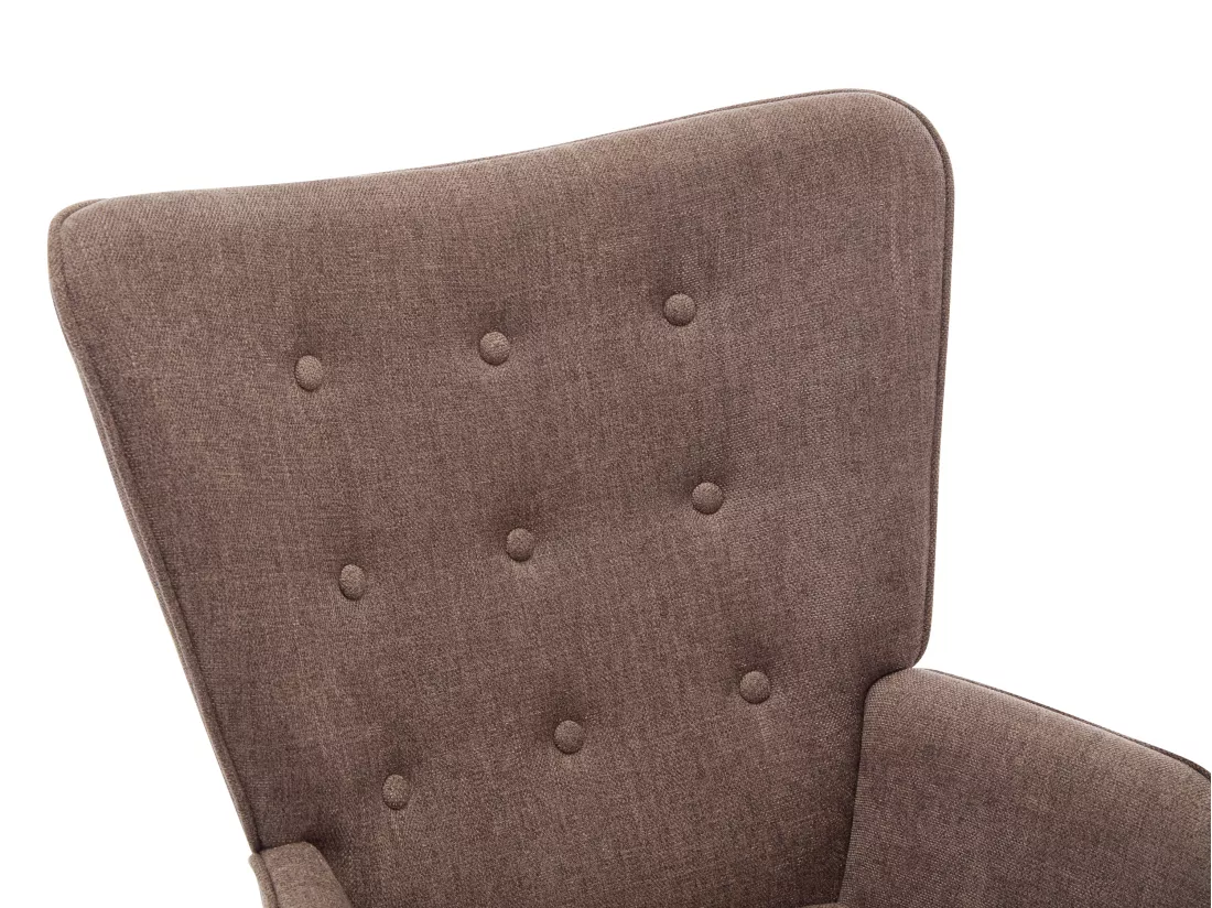 Fauteuil en tissu taupe VATELY
