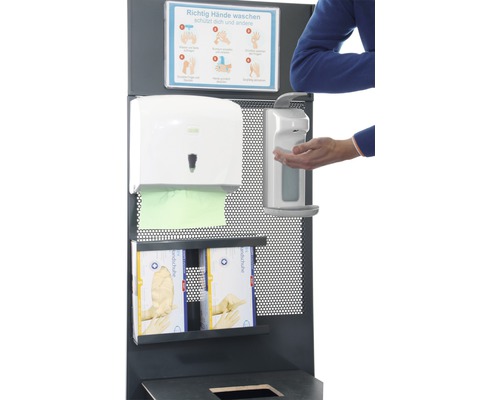 Premium hygiënestation, basisstand 156 cm inclusief afvalbak