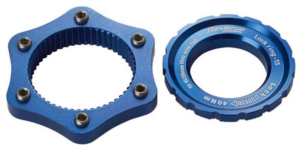 Adaptateur Reverse CenterLock Vers 6 Trous Bleu Foncé