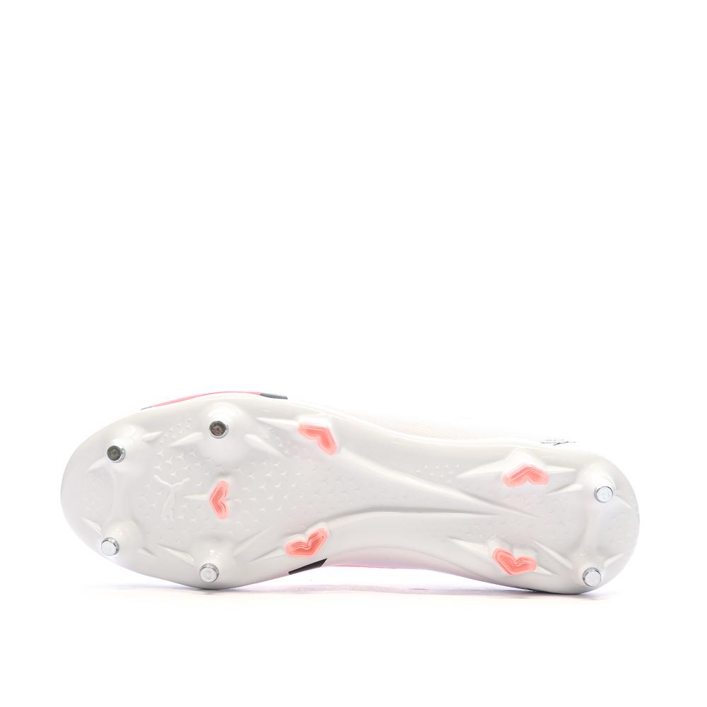 Puma Chaussures de Foot Blanc/Rouge Homme Puma Ultra Play MxSG