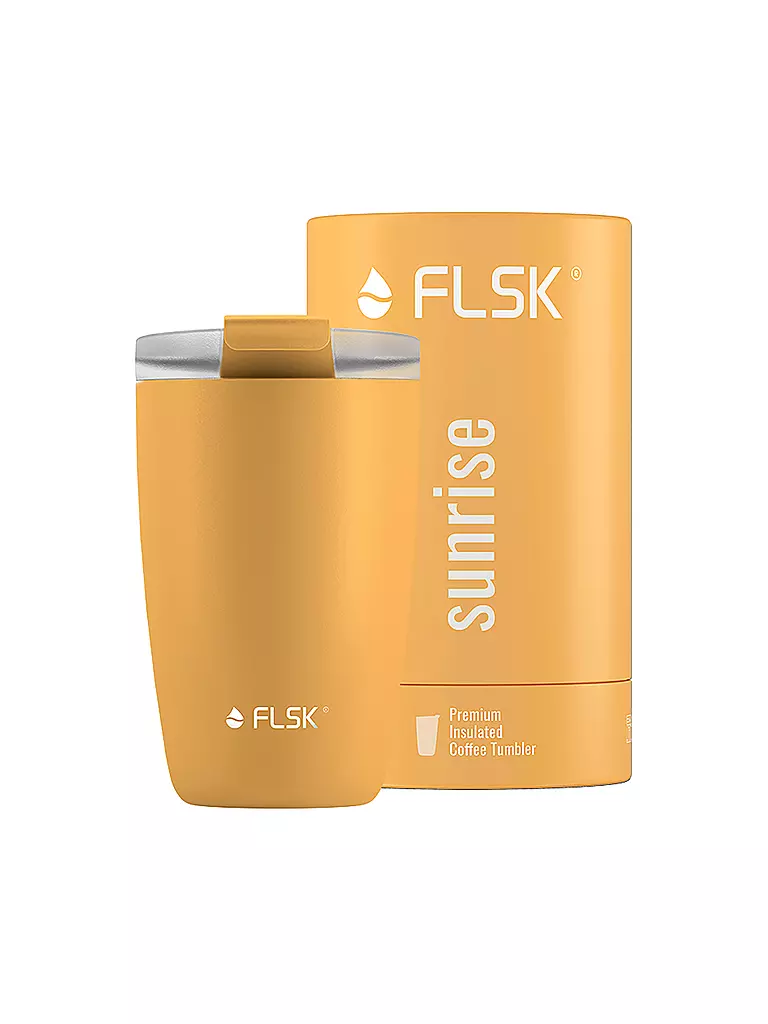 FLSK Isolierbecher - Thermosbecher CUP Coffee to go-Becher 0,35l Sunrise gelb