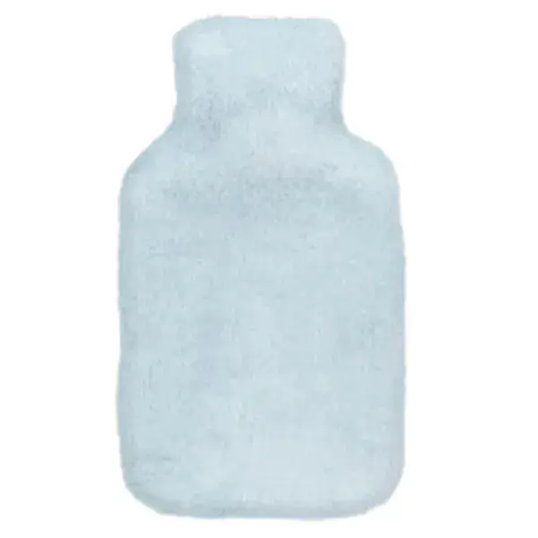 Bolsa de água quente Cassandra Teddy em borracha macia, azul celeste.