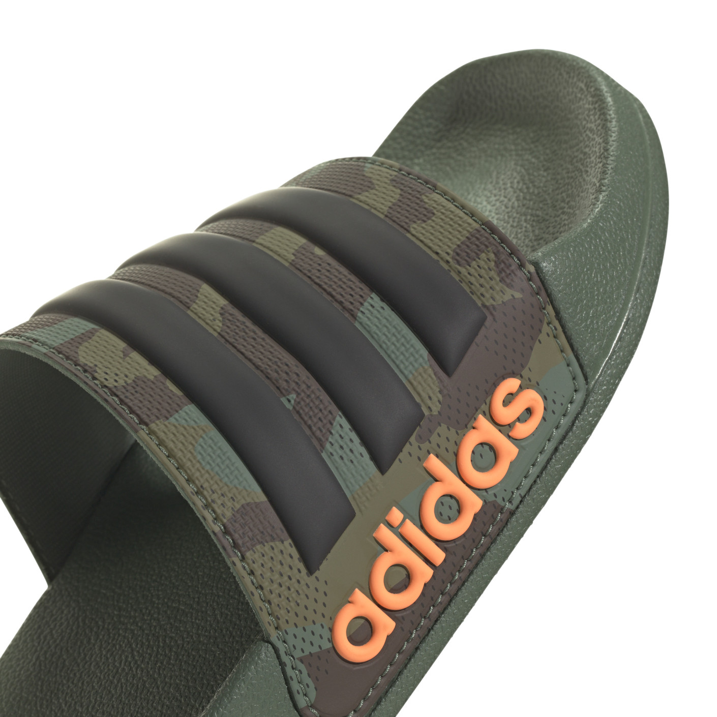 Adidas Adilette Shower Slippers Camo Donkergroen Zwart Oranje