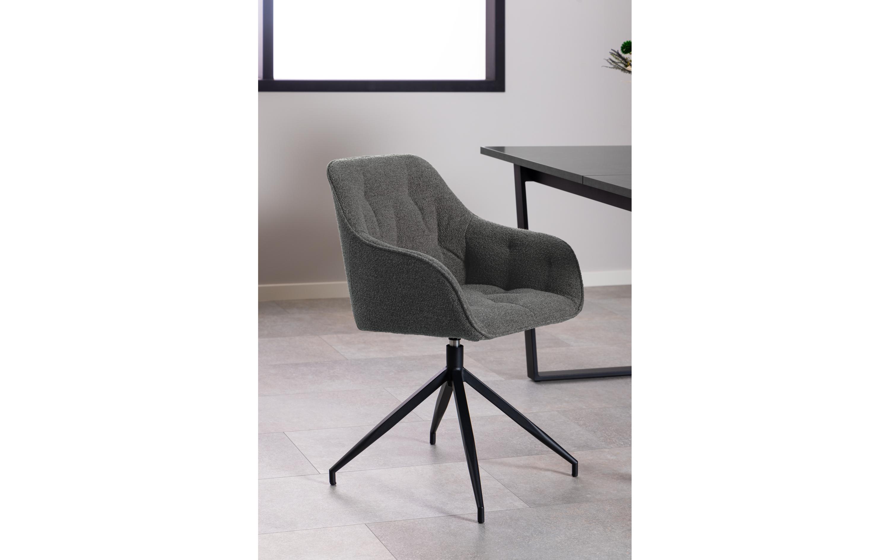 Stuhl Brooke Monza2, 1 Stück, Anthrazit<br>Esszimmerstühle mit Armlehne