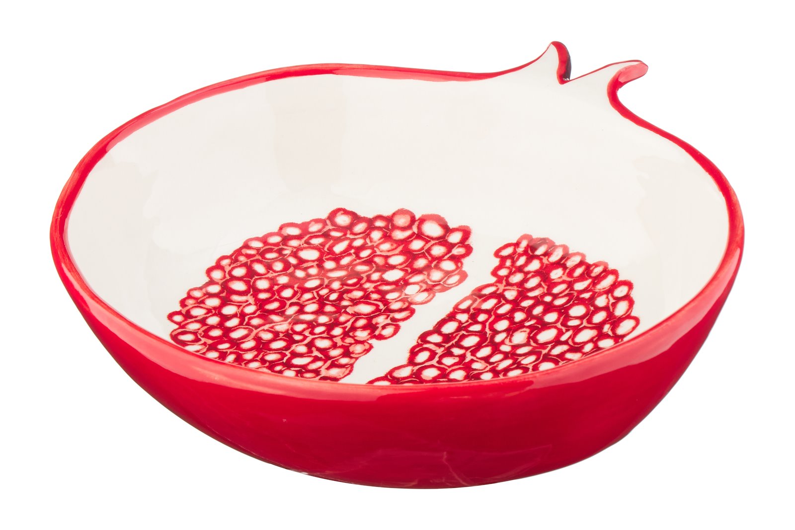 Pomegranate bolle Rød og hvit B18 D17,5 H4,2 cm