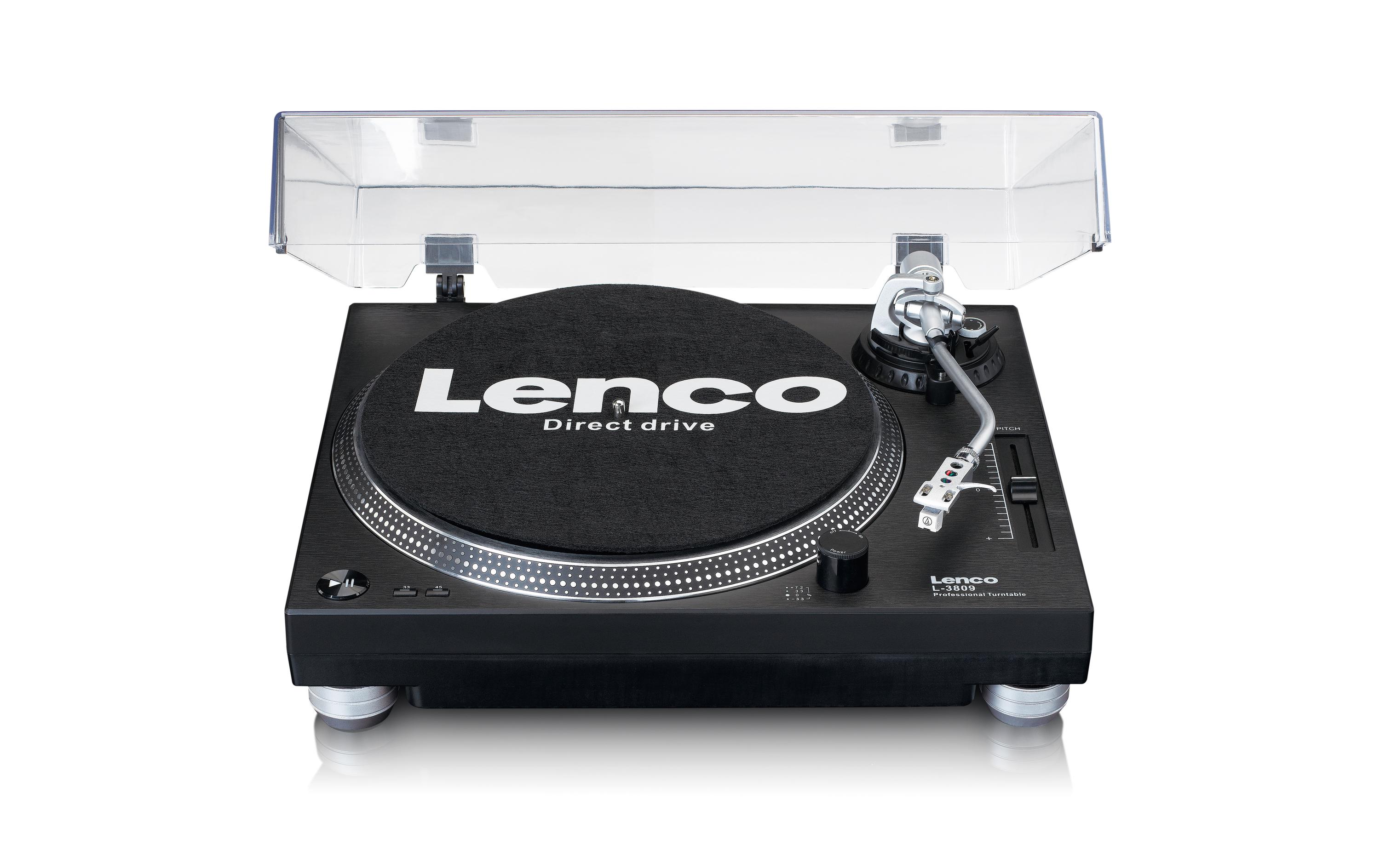 Plattenspieler L-3809 Schwarz<br>Lenco L3809 Plattenspieler, schwarz