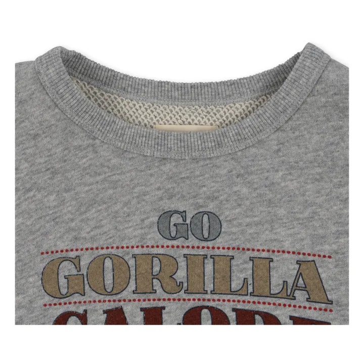Konges Sløjd Sweat Loupi Lou Coton Bio | Gris chiné