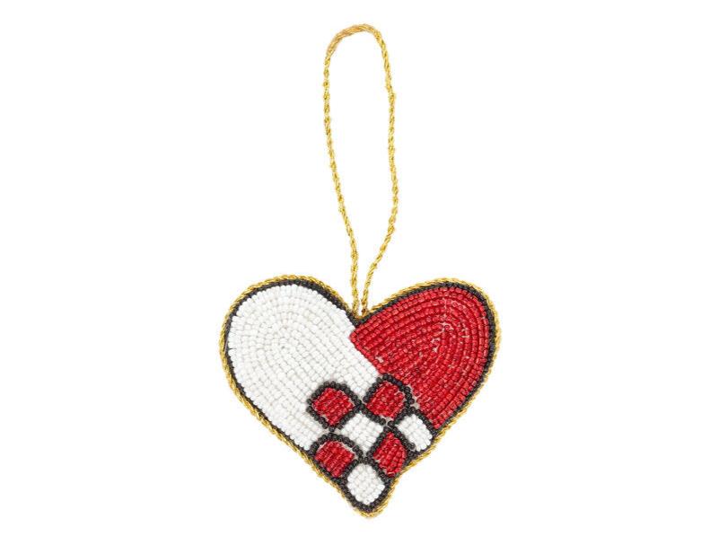 Medusa Copenhagen  Heart Perle juleophæng - 8x7 cm.