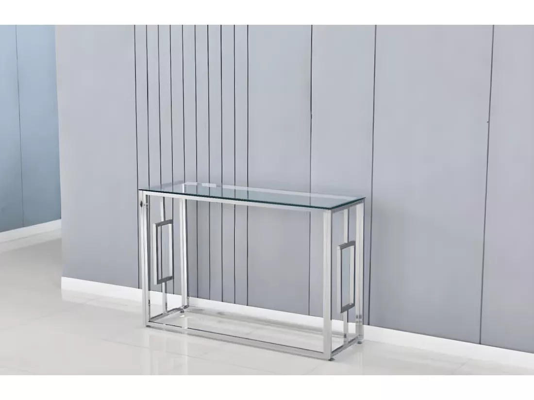 Console SOPHIE chrome transparent 120x40x78 cm