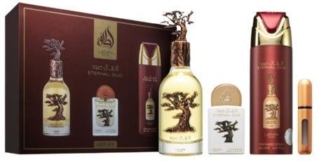 Lattafa - Pride Eternal Oud - Geurset - Unisex - 100 ml en 20 ml Eau de Parfum en 200 ml Deodorant
