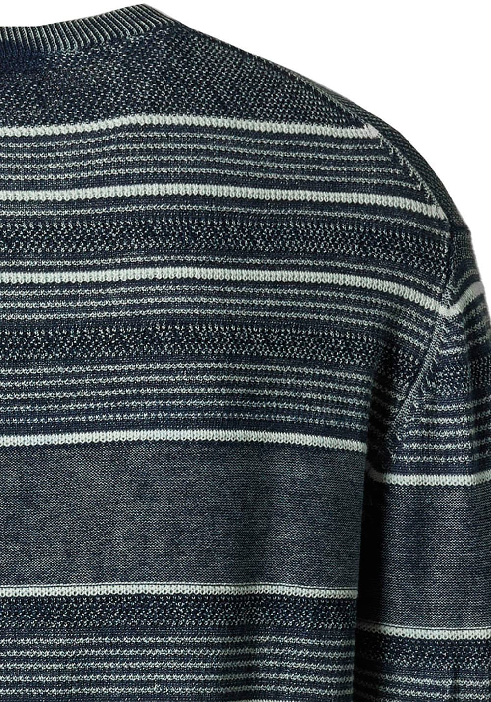 Pioneer Authentic Jeans Rundhalspullover , in melierter Ringeloptik