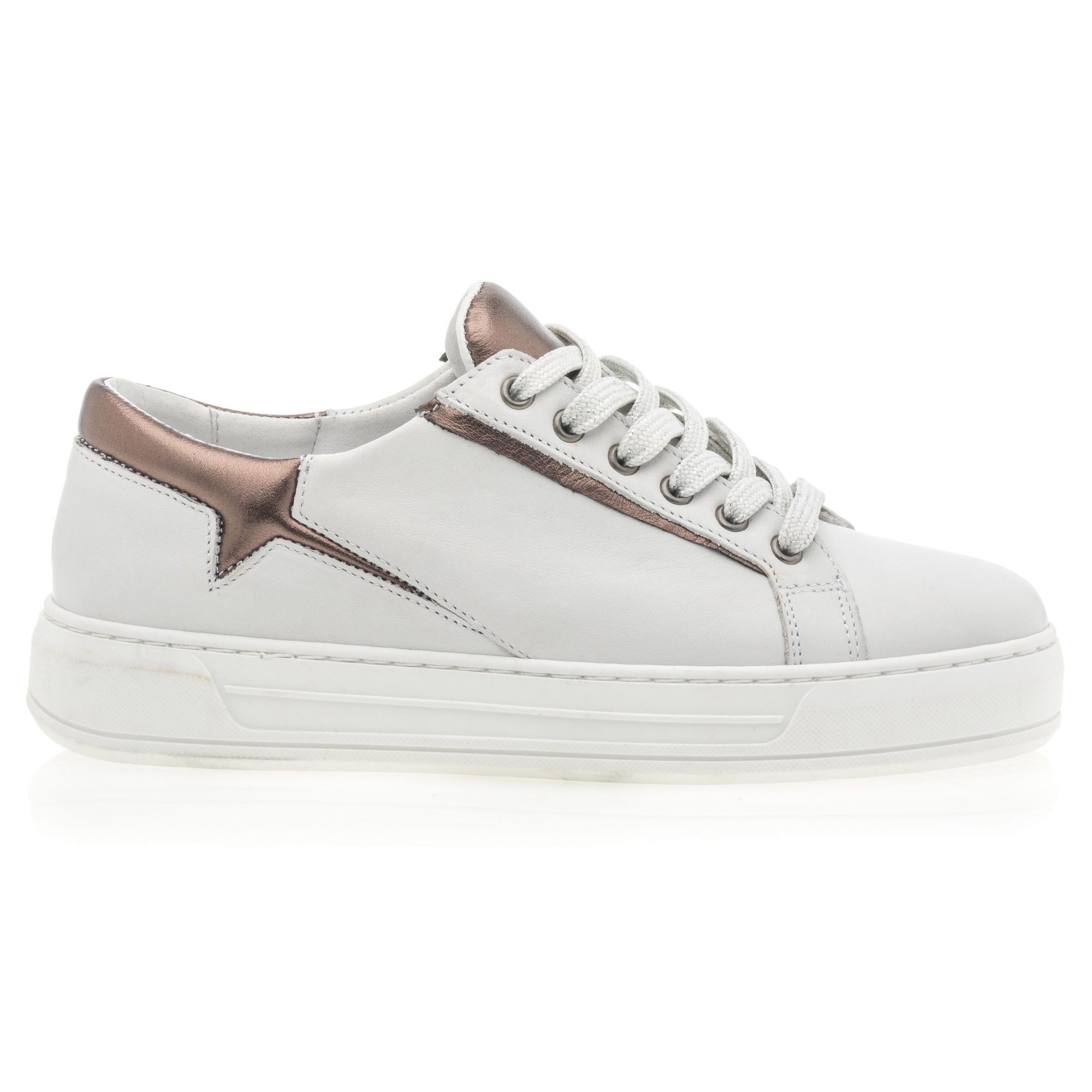 Baskets basses Femme en cuir blanc