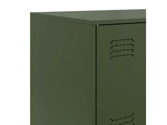 Buffet vert olive 67x39x107 cm acier