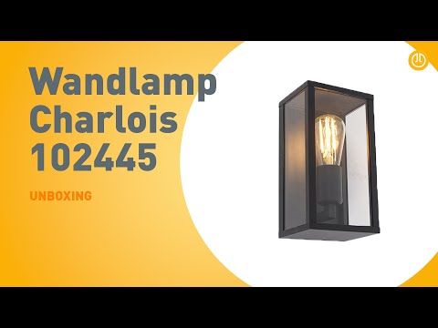 Industriële wandlamp zwart 26 cm IP44  - Charlois