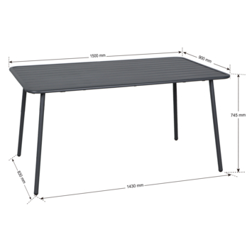 Tafel Tavira Zwart