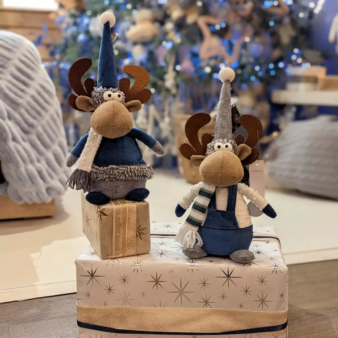 Renne de Noël (H30 cm) Gaby en blanc