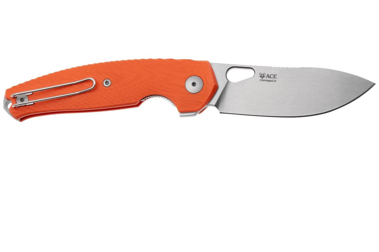 GiantMouse ACE Jagt, CPM Magnacut, Orange G10, zakmes