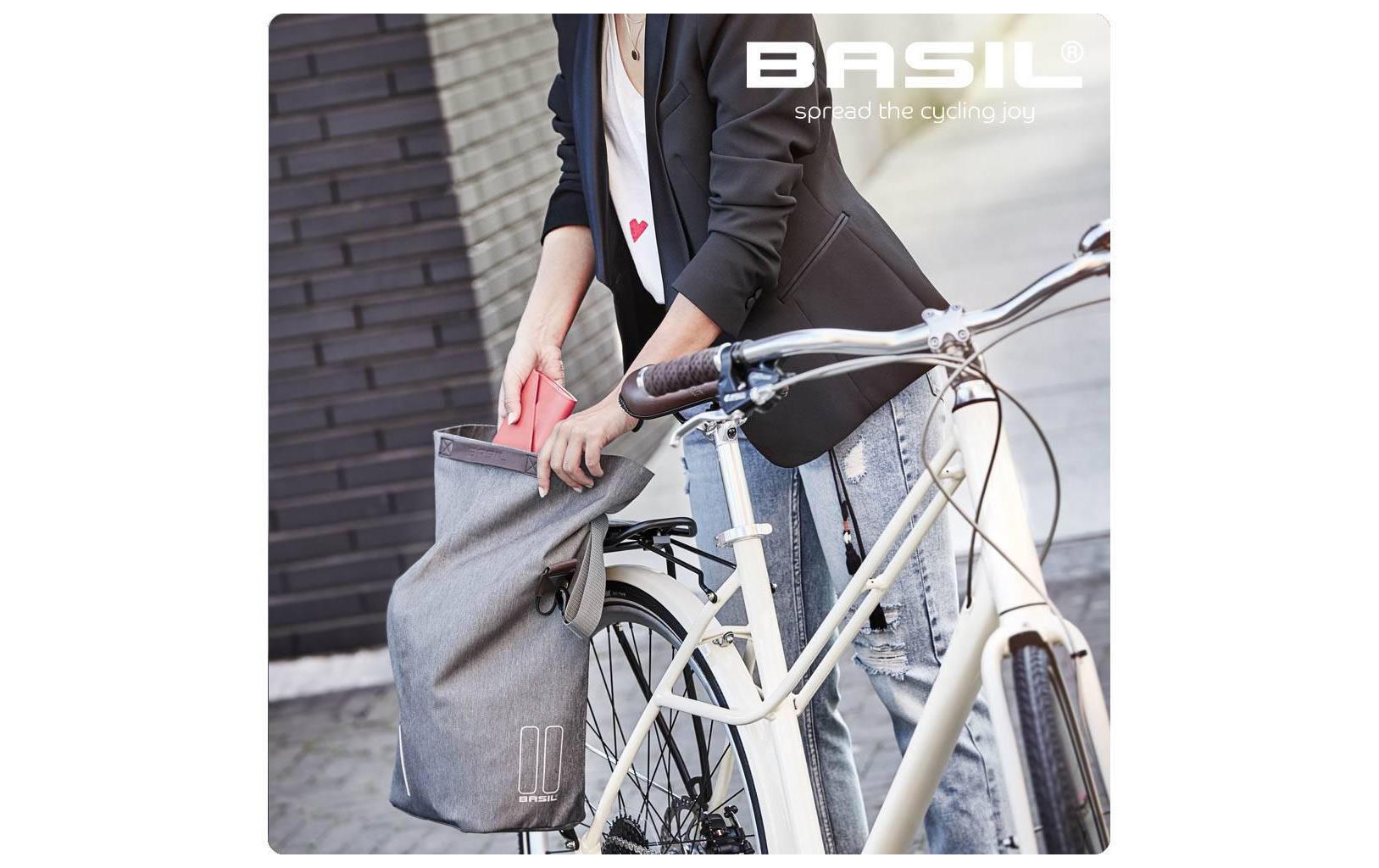 Fahrradtasche City ShopperGepäckträgertasche, Grau