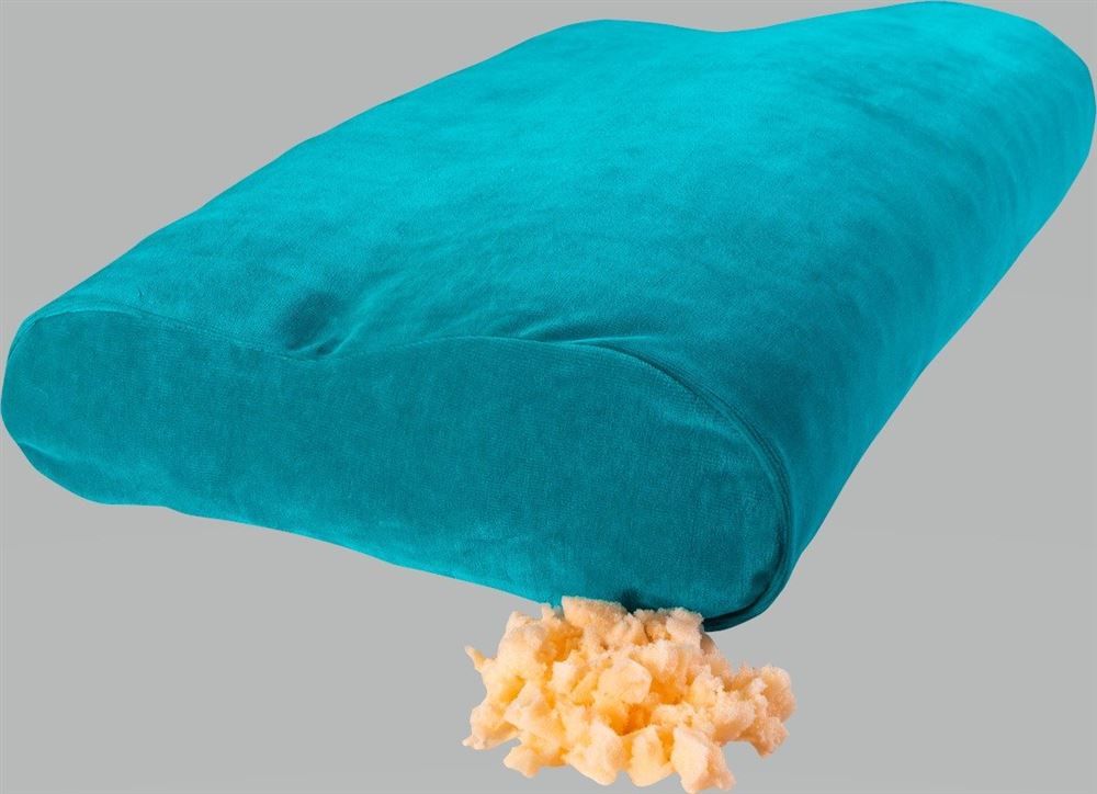ELSA Flocken-Nackenkissen<br>1 Stück, Beutel, 50x11cm, inklusiv Veloursbezug türkis