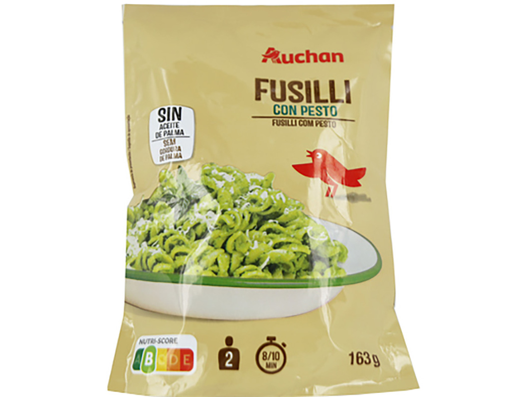 MASSA FUSILLI AUCHAN COM PESTO 163G