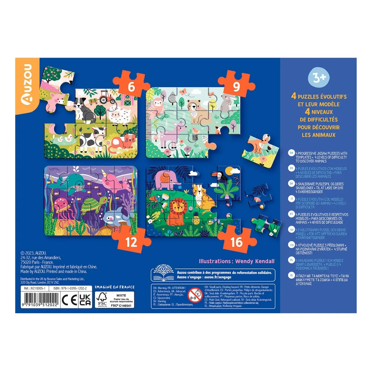 Auzou Mes 4 Puzzles Évolutifs