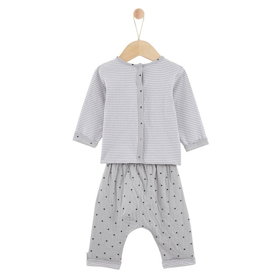 Pantalon + t-shirt Lapin Câlin   Gris        de               P'tit bisou