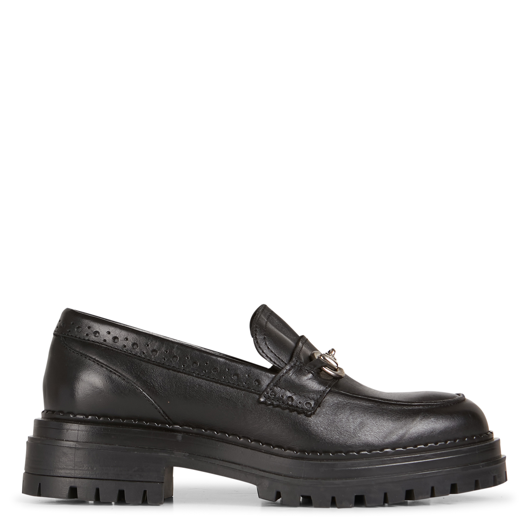 Mocassins à plateforme en cuir | Noir