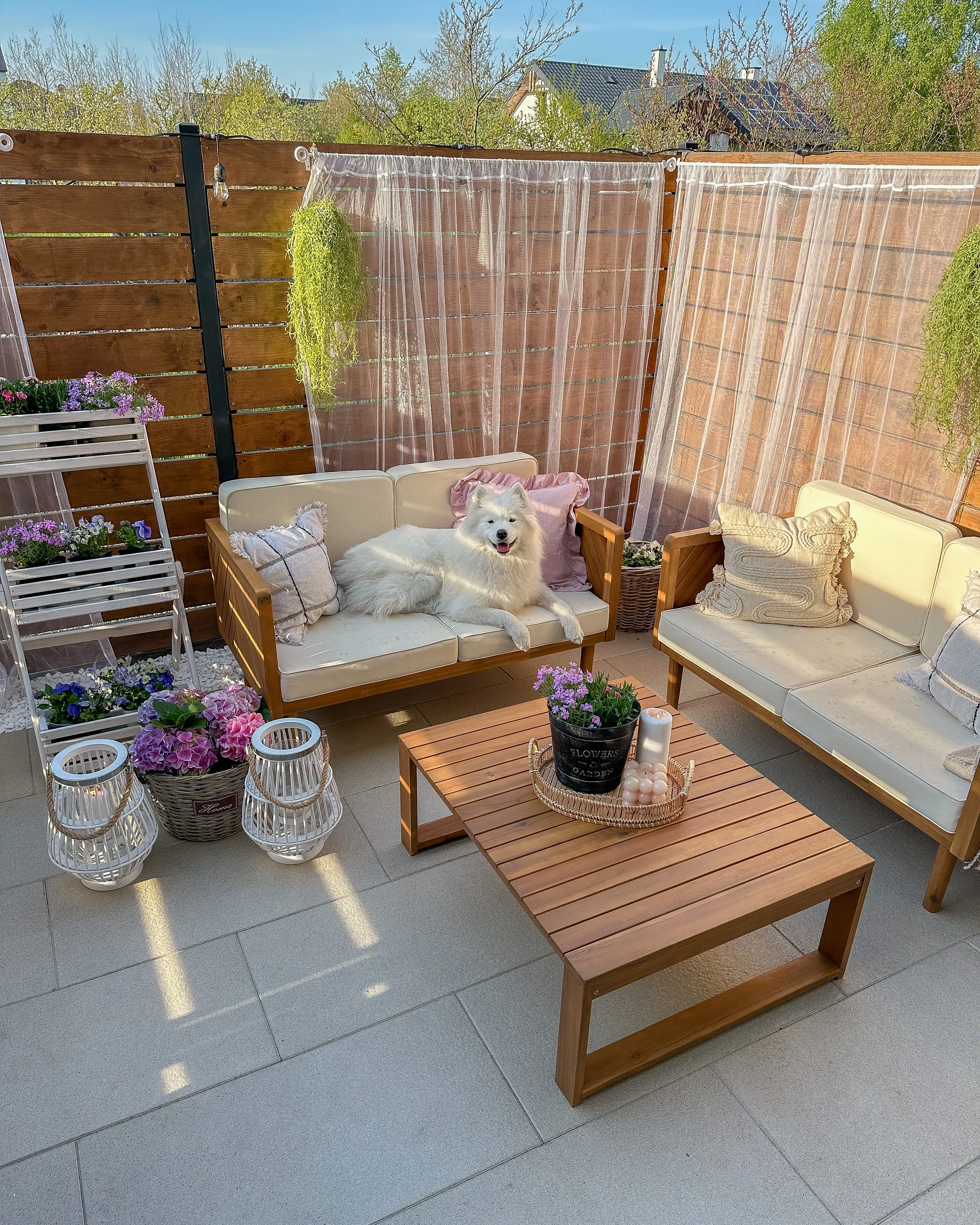 Tuin loungebank 2-zits BARATTI Acaciahout Bruin