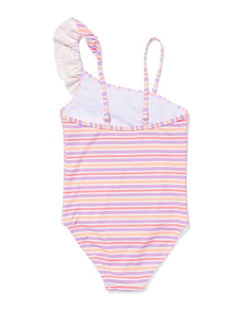 maillot de bain enfant asymétrique avec rayures multi