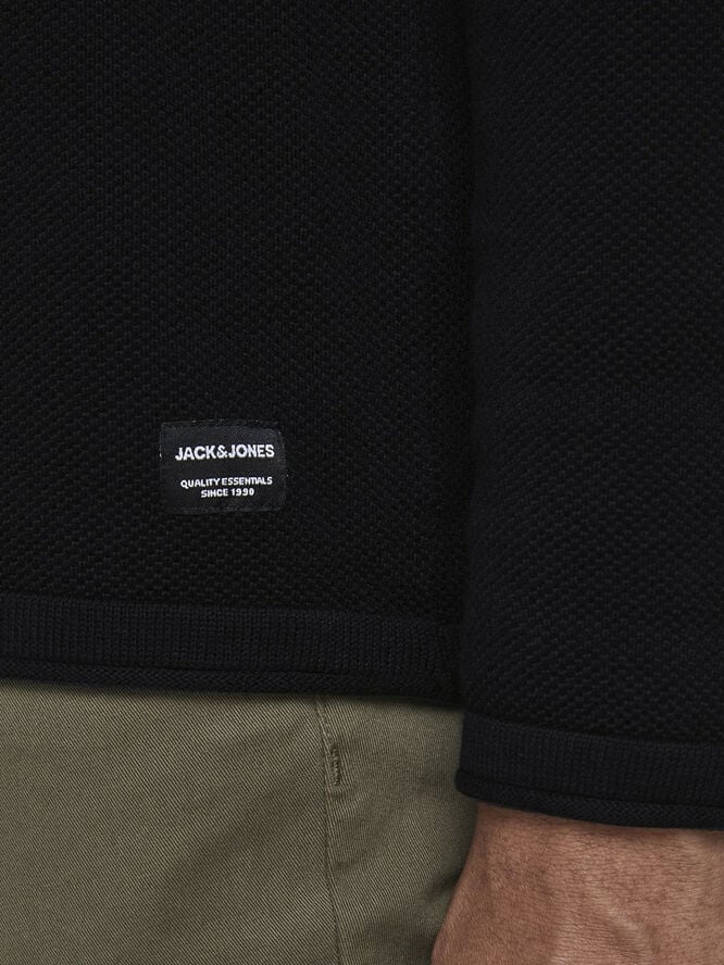 Jack & Jones JJEHILL KNIT CREW NECK NOOS Black