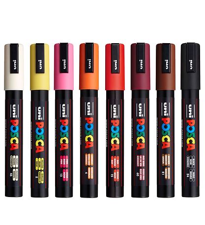 Posca Filzstifte - PC-5M - 8 st. - Warme Farben