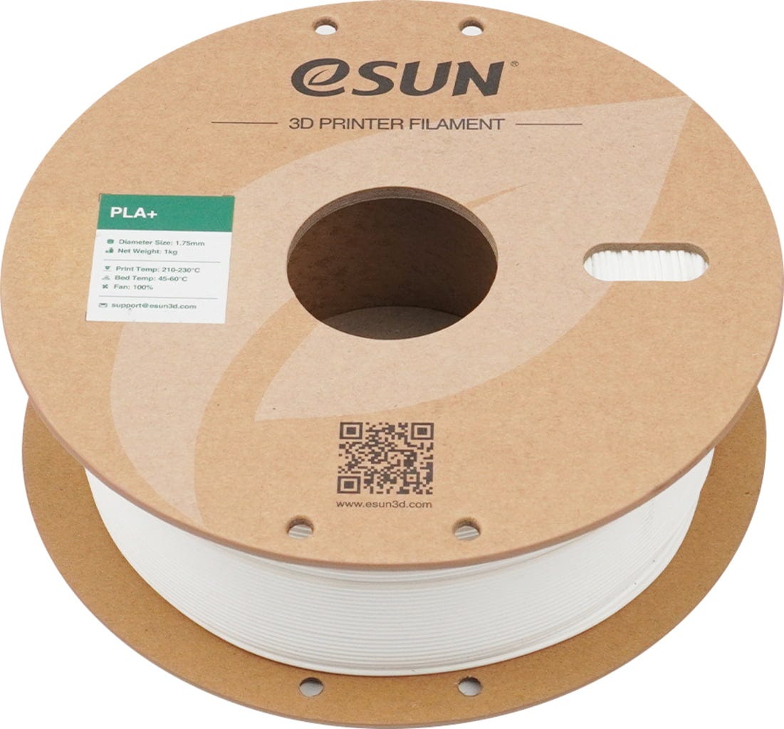 eSUN  PLA+ Milky White, 1,75 mm / 1000 g    PLA-Filament mit verbesserten physikalischen Eigenschaften in Milky White