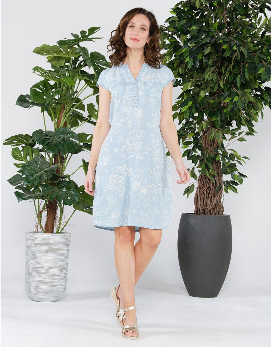 Robe lyocell bleu clair