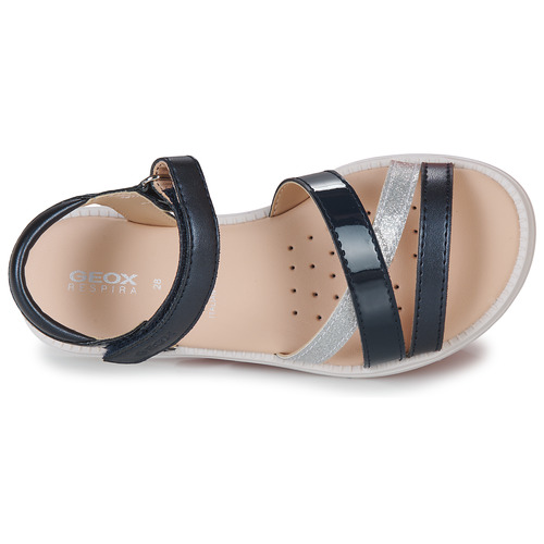 Geox - J SANDAL KARLY GIRL - Marine / Argenté