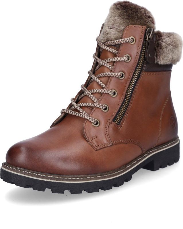 Veterlaarsjes - D8463 - Effen - Leer - Platte Hak - Wide Fit