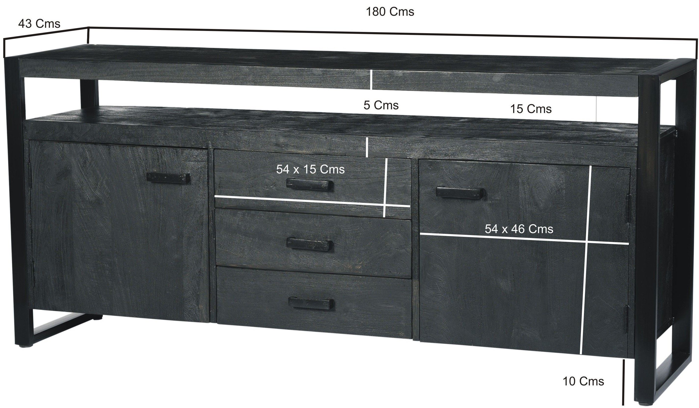 Dressoir Norris B180 x D43 x H80 cm
