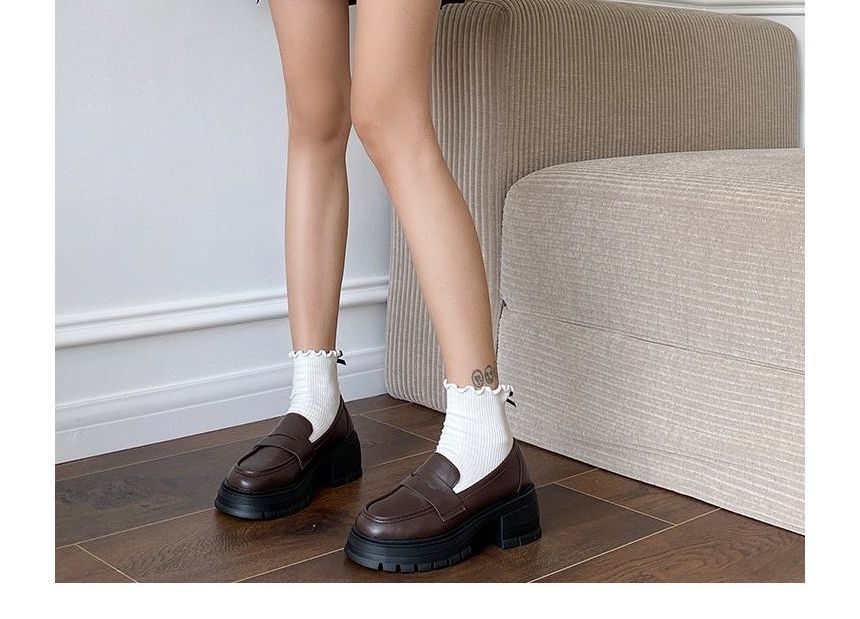 Bolitin - Loafers met dikke hak en platform