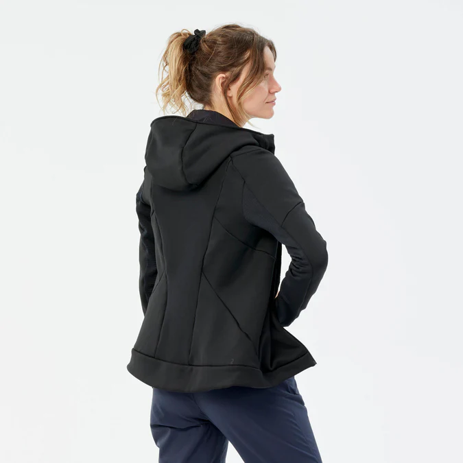 Decathlon Quechua - Jaqueta Fleece Feminina para Caminhada Quechua - MH520 com Capuz