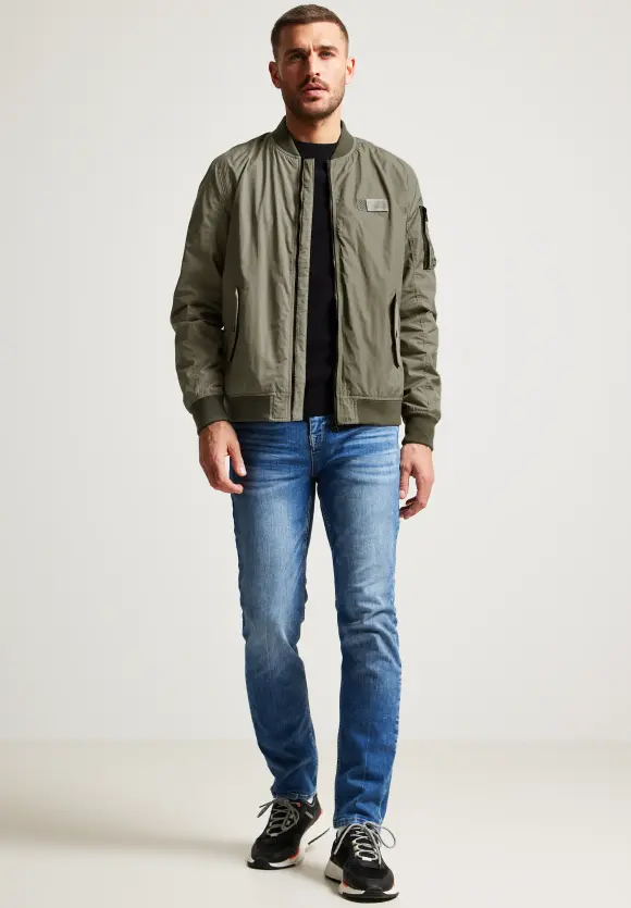 Blouson mit Strickbündchen - herb green