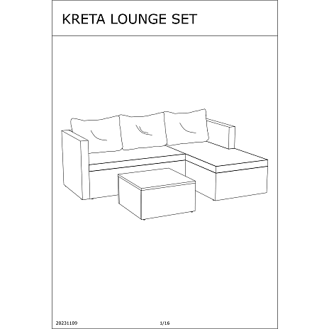 Kreta loungesæt - natur
